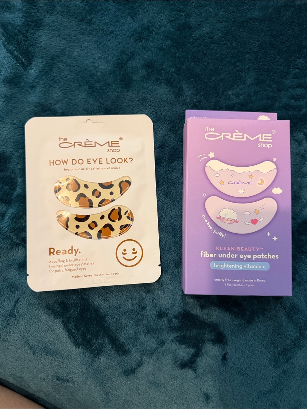 The Crème Shop Leopard & Pink Under Eye Patches - Brightening Skincare Duo